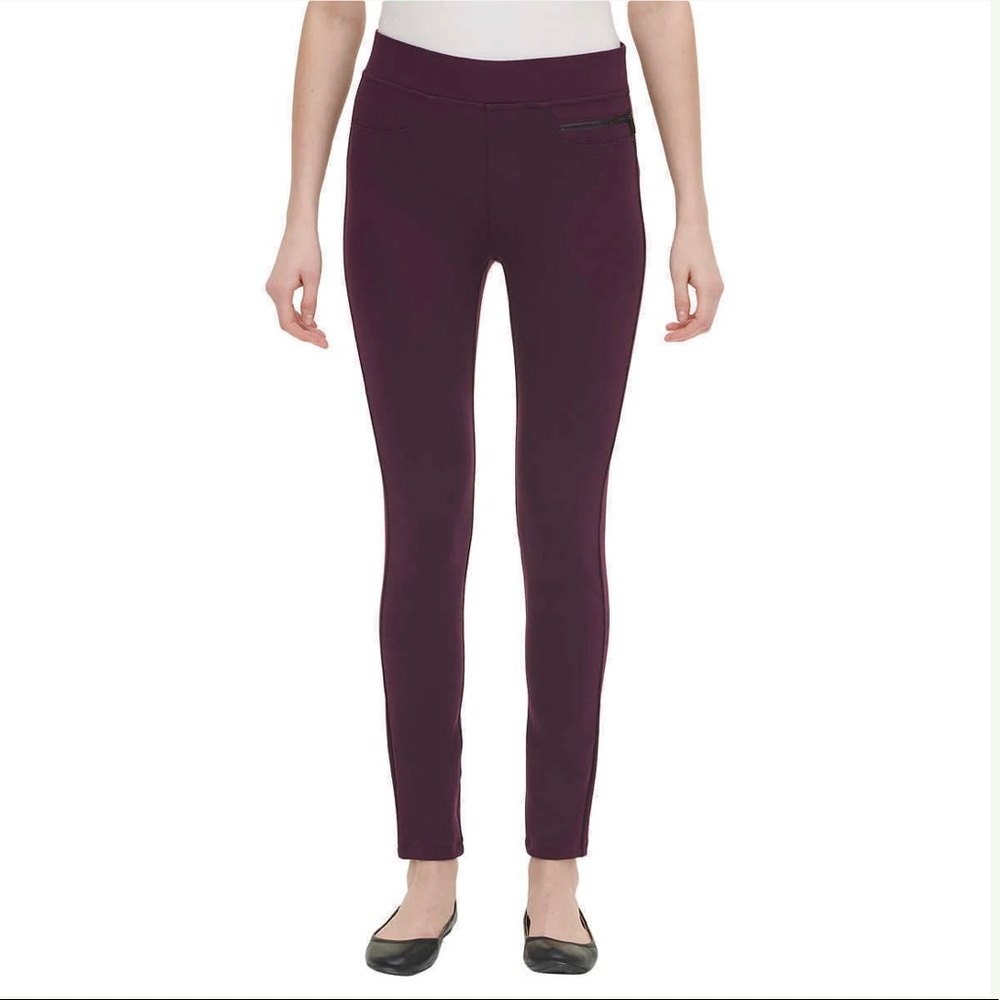DKNY Jeans Ladies' Pull On Ponte Pant Aubergine Size XL